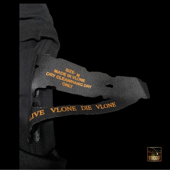 Vlone Pink Staple Tee Black (M) Authentic With Certilogo Tags - Picture 3 of 5